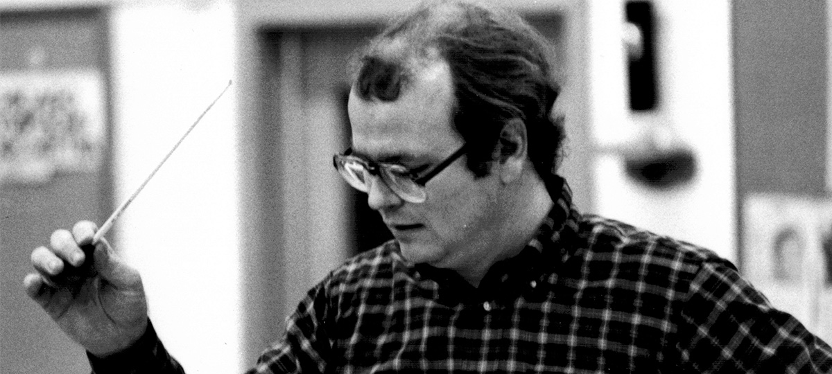  In the classroom. Moss rehearses the YHS Cadet (9th grade) Band (1978). 