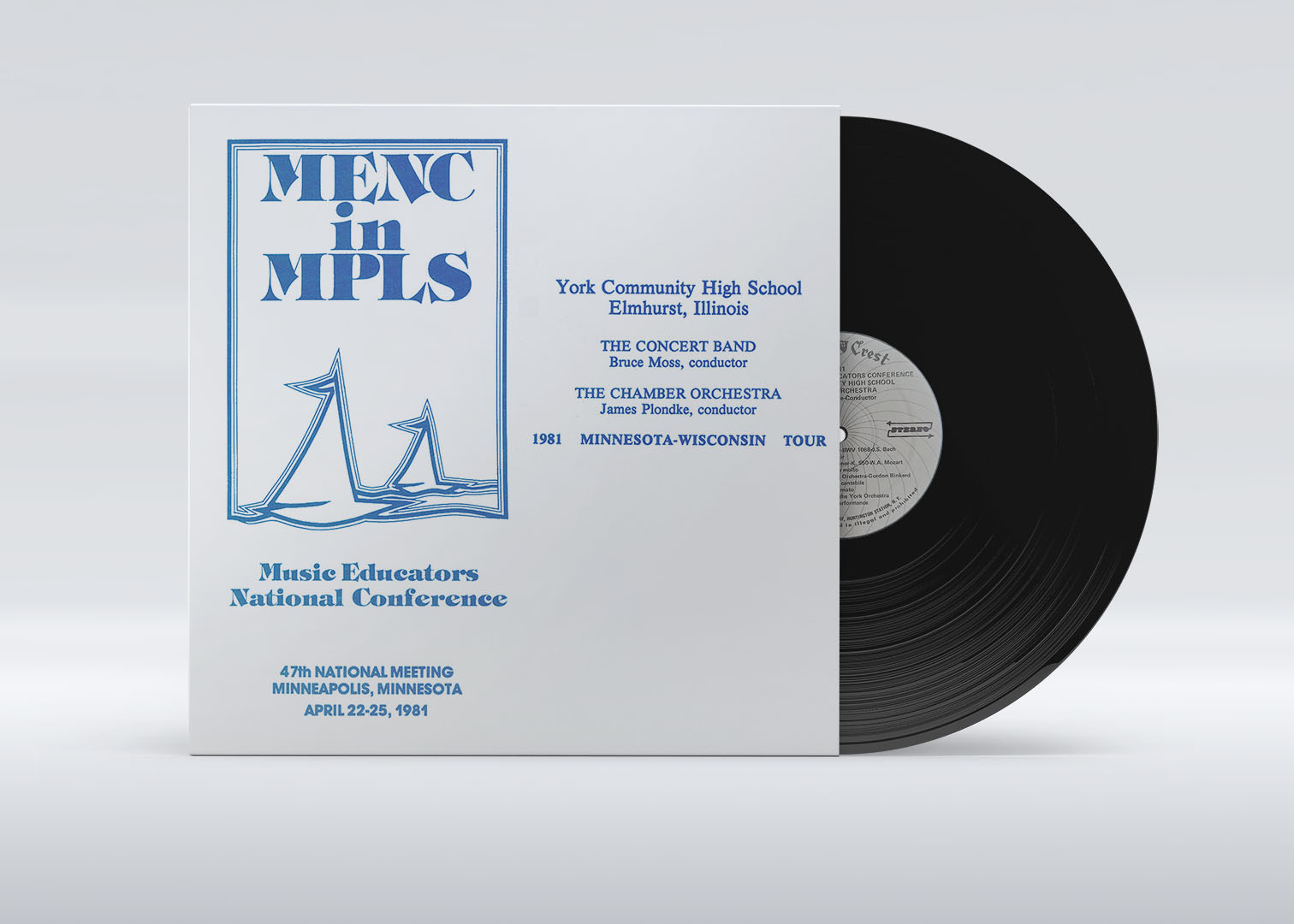  EP of the York High School Concert Band and Orchestra performances at the 47th Annual MENC National Convention. (Credit: Crest Records, NY) 