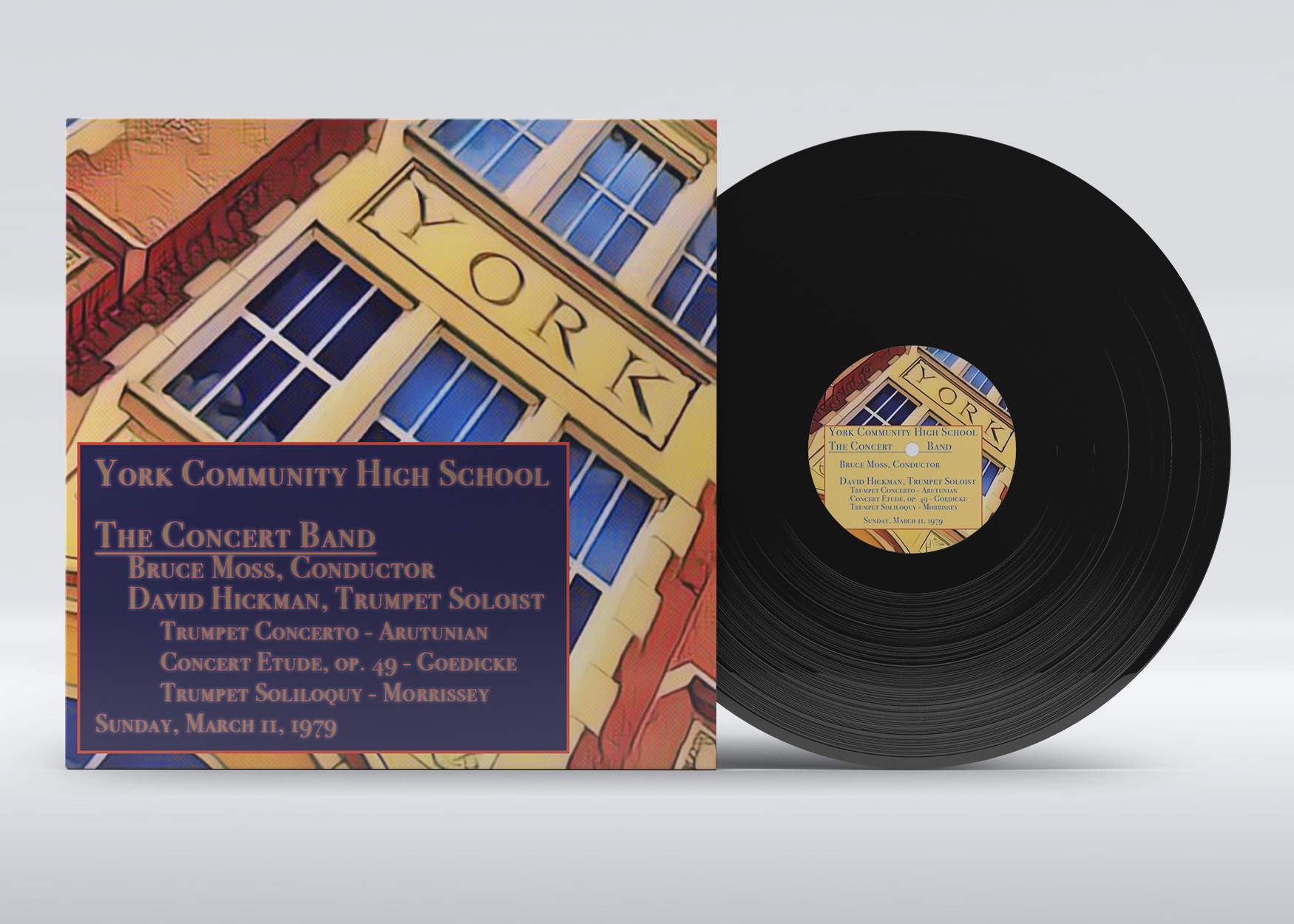  Commemorative EP: University of Illinois Trumpet Professor David Hickman's performance with the YHS Concert Band (1979) (Image: Patch Media) 