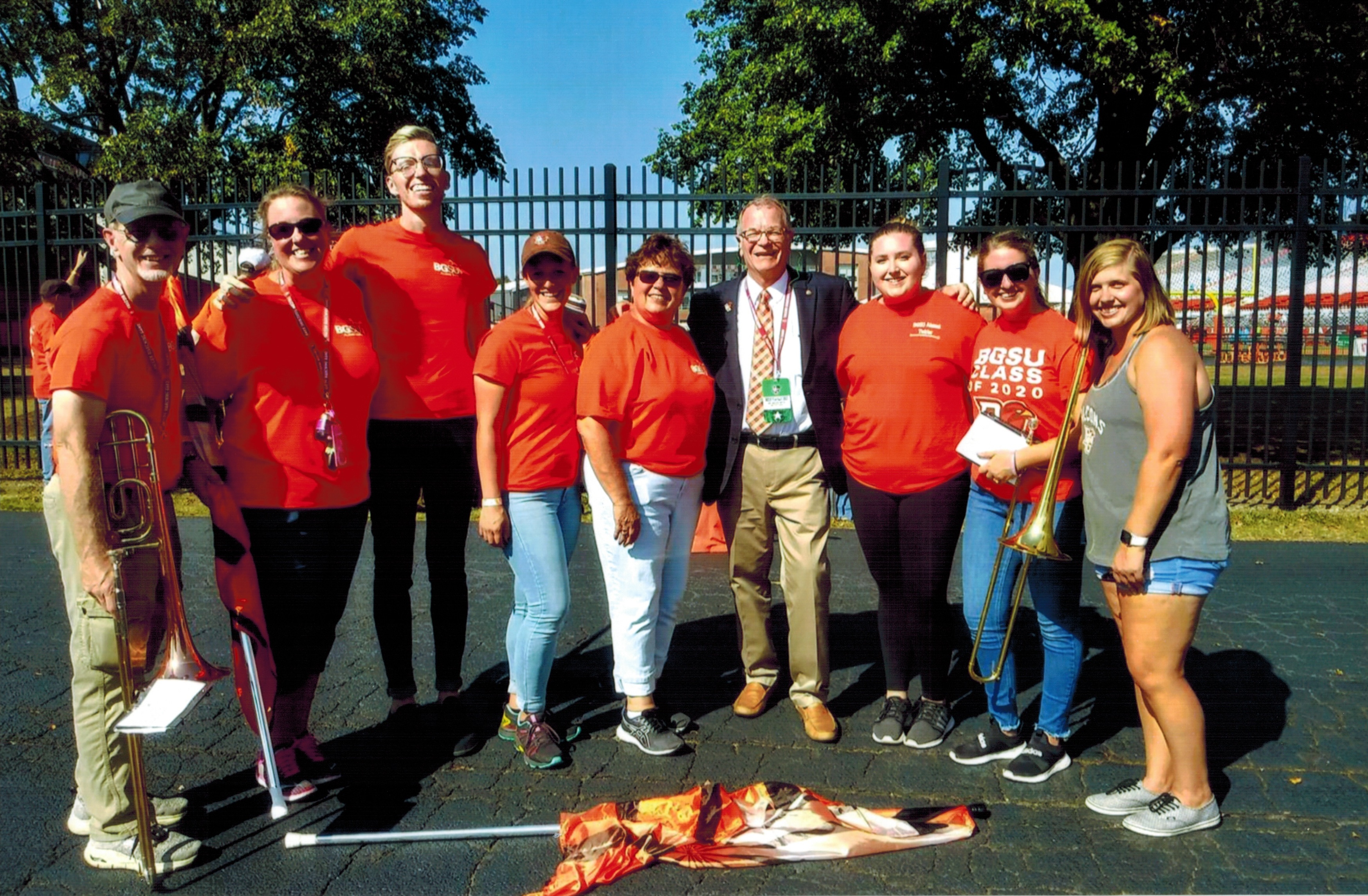  With Lisa Baker and an assortment of her former high school students. (photo: Dawn Borg) 