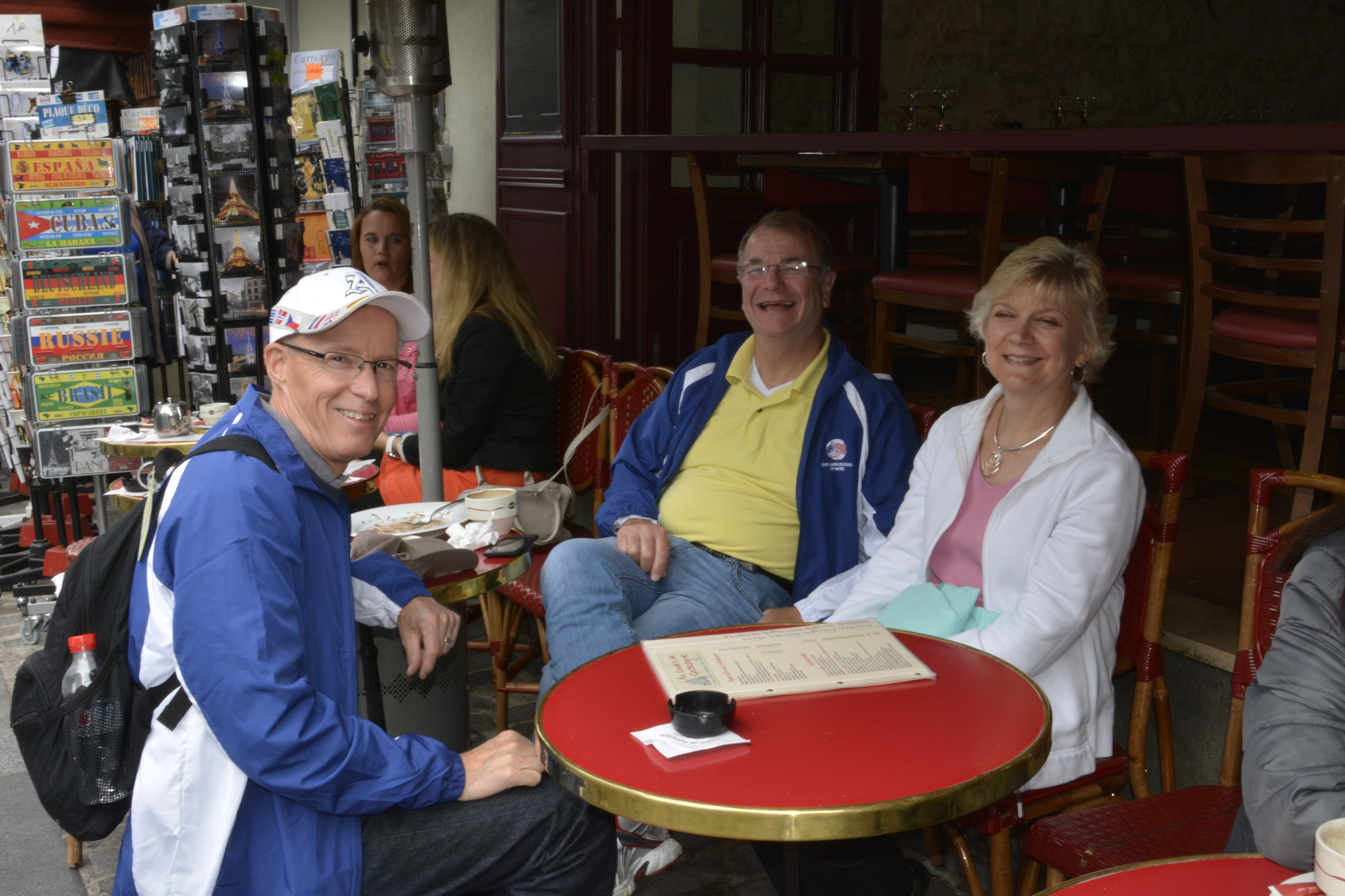  With long time friends and repeat Europe travelers Mike and Myra Suman. 