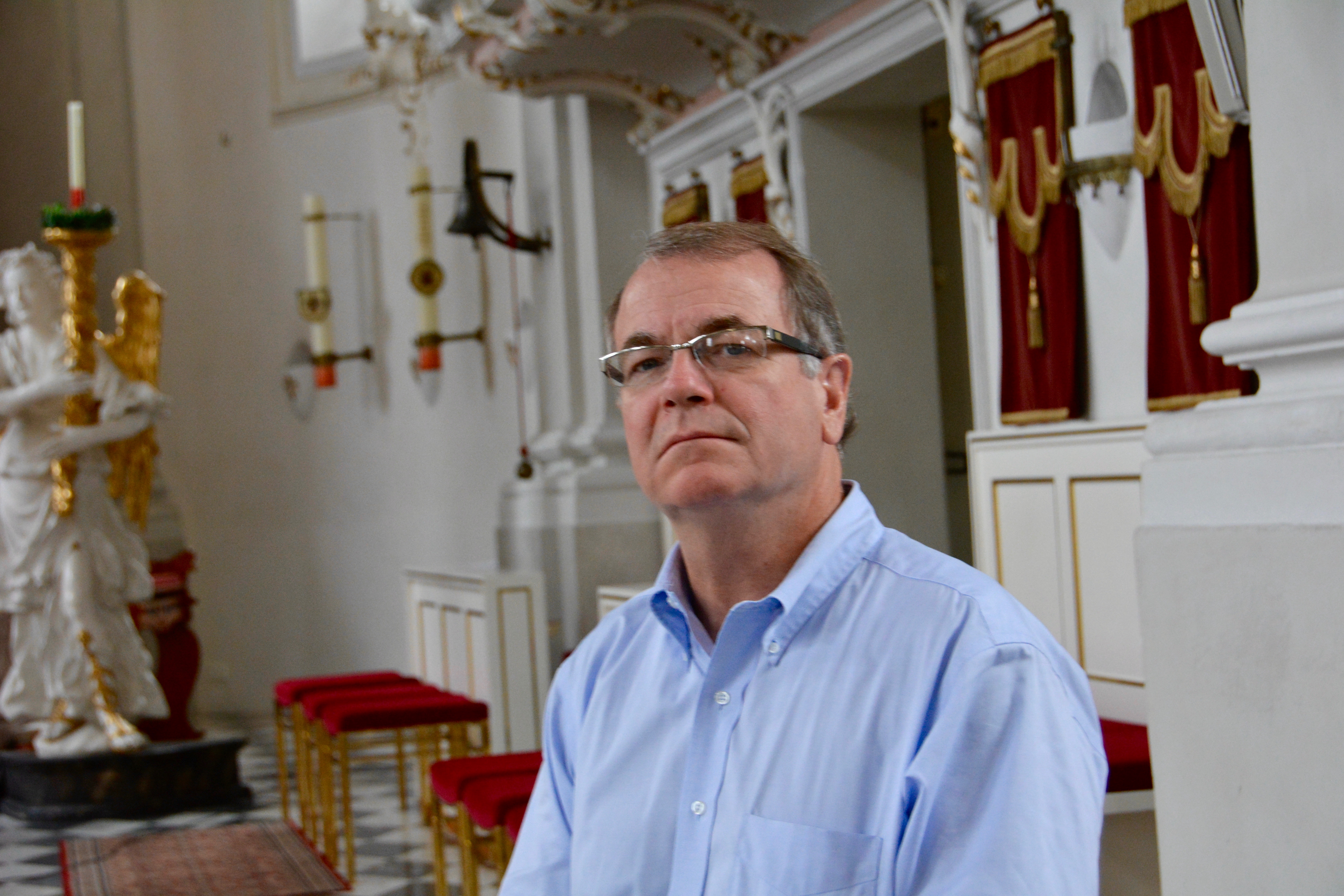  Sheesh. If looks could kill. A...stoic...Dr. Moss at a church in Austria. 