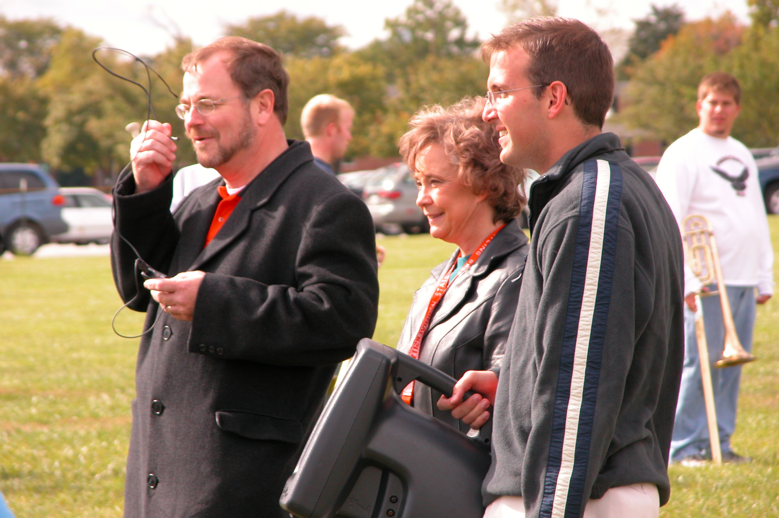  Dr. Moss with Dr. Carol Hayward and Ryan Nowlin (fall, 2004) (photo: Bill Hayward) 