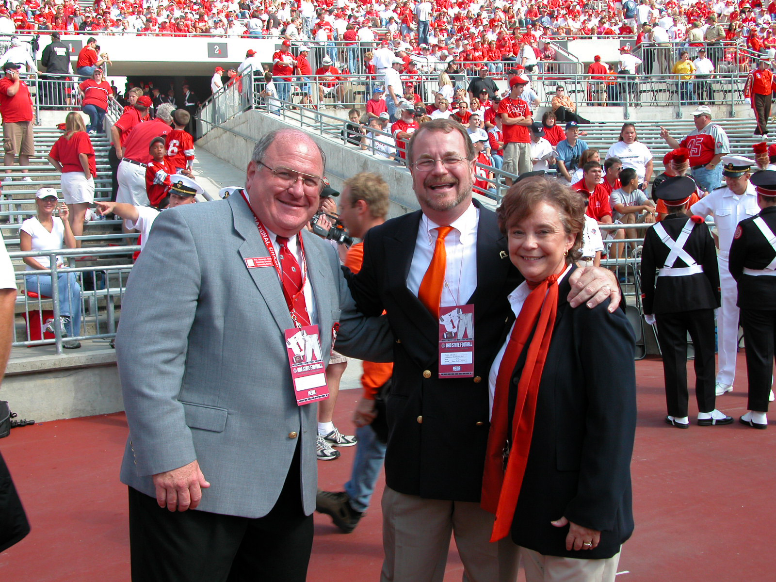  Dr. Moss and Dr. Hayward with Richard Blatti at the BGSU vs Ohio State game (fall, 2003) (photo: Bill Hayward) 
