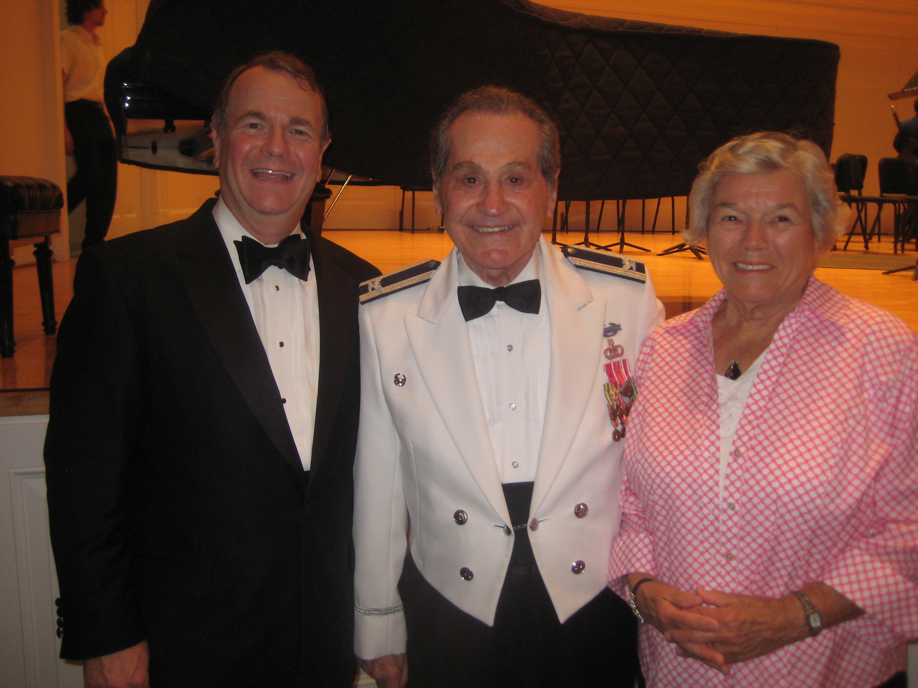  Dr. Moss with his mother and Col. Arnald Gabriel in Edman Chapel, Wheaton, IL 