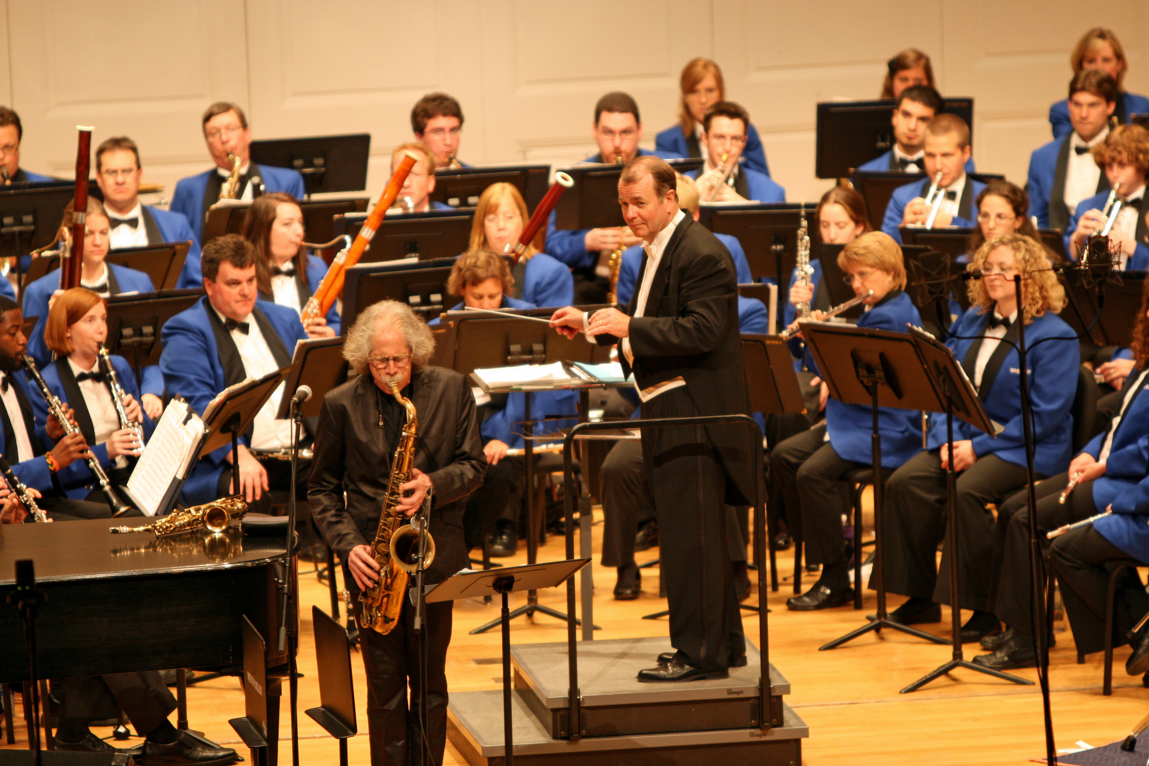  With Lou Marini Jr. in Edman Chapel, Wheaton, IL 