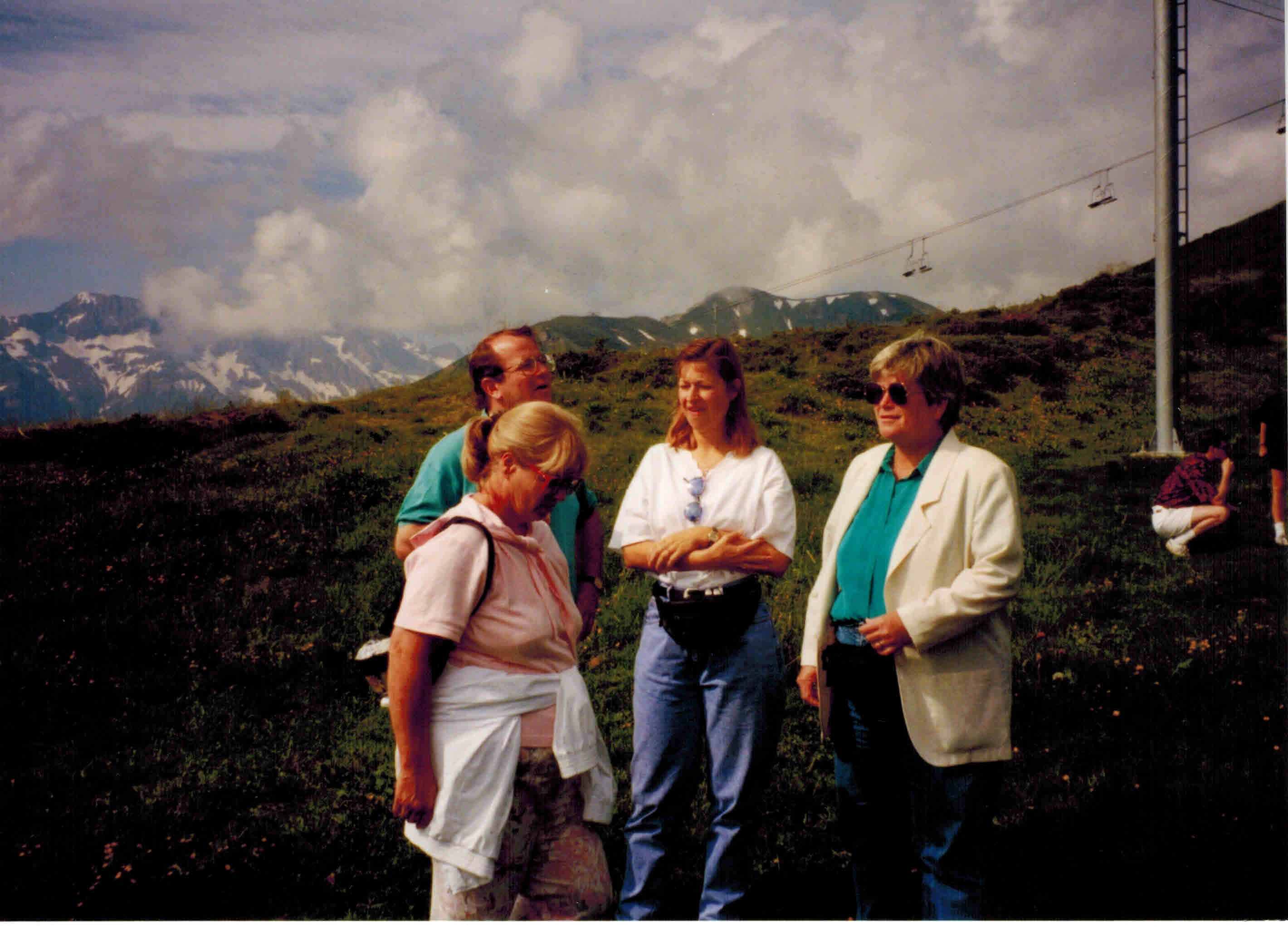  Dr. Moss, his sisters, and fiance' Kathy Cook in Switzerland for the Illinois Ambassadors of Music European Tour. (1994) 