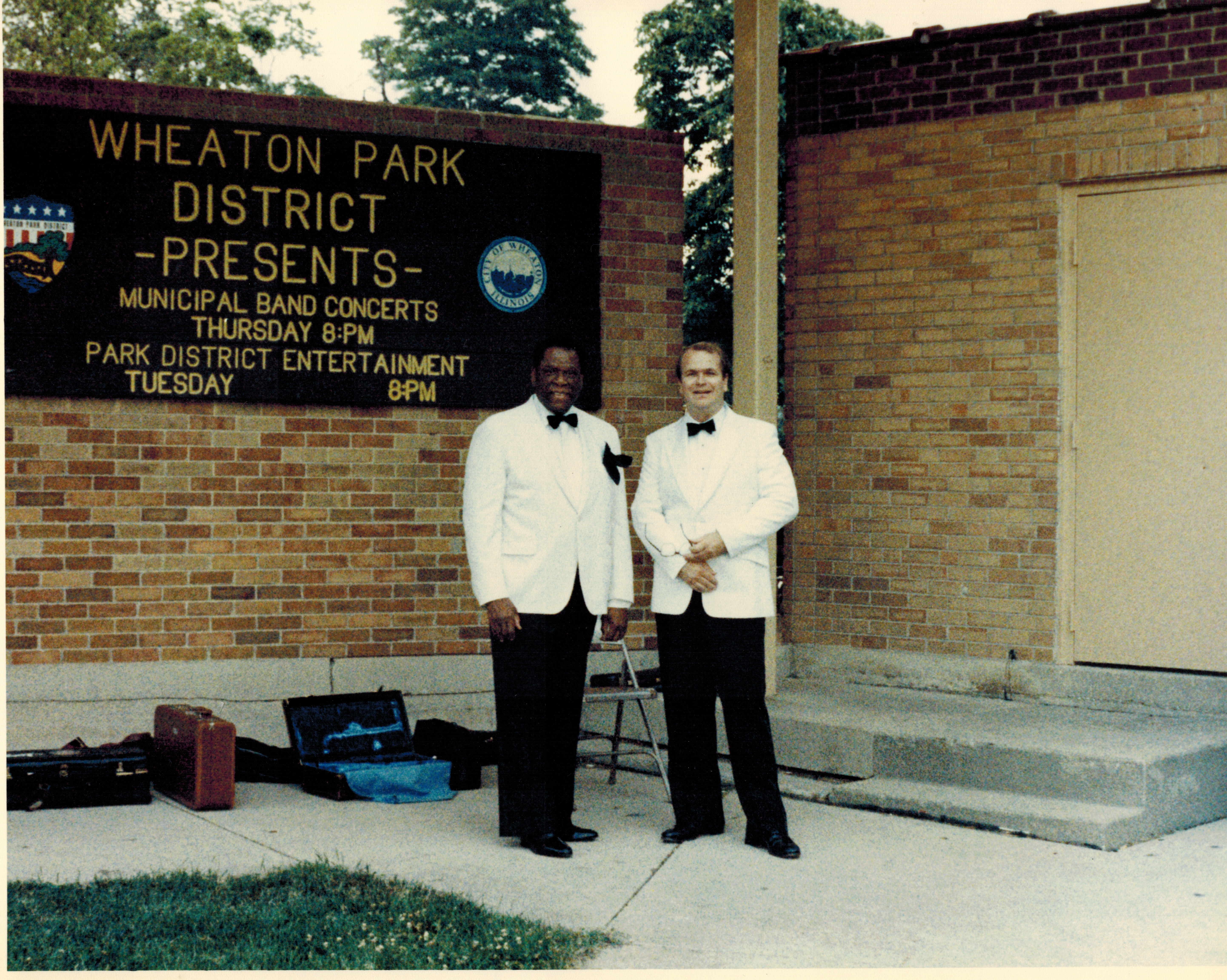  With William Warfield at Memorial Park, Wheaton, IL 