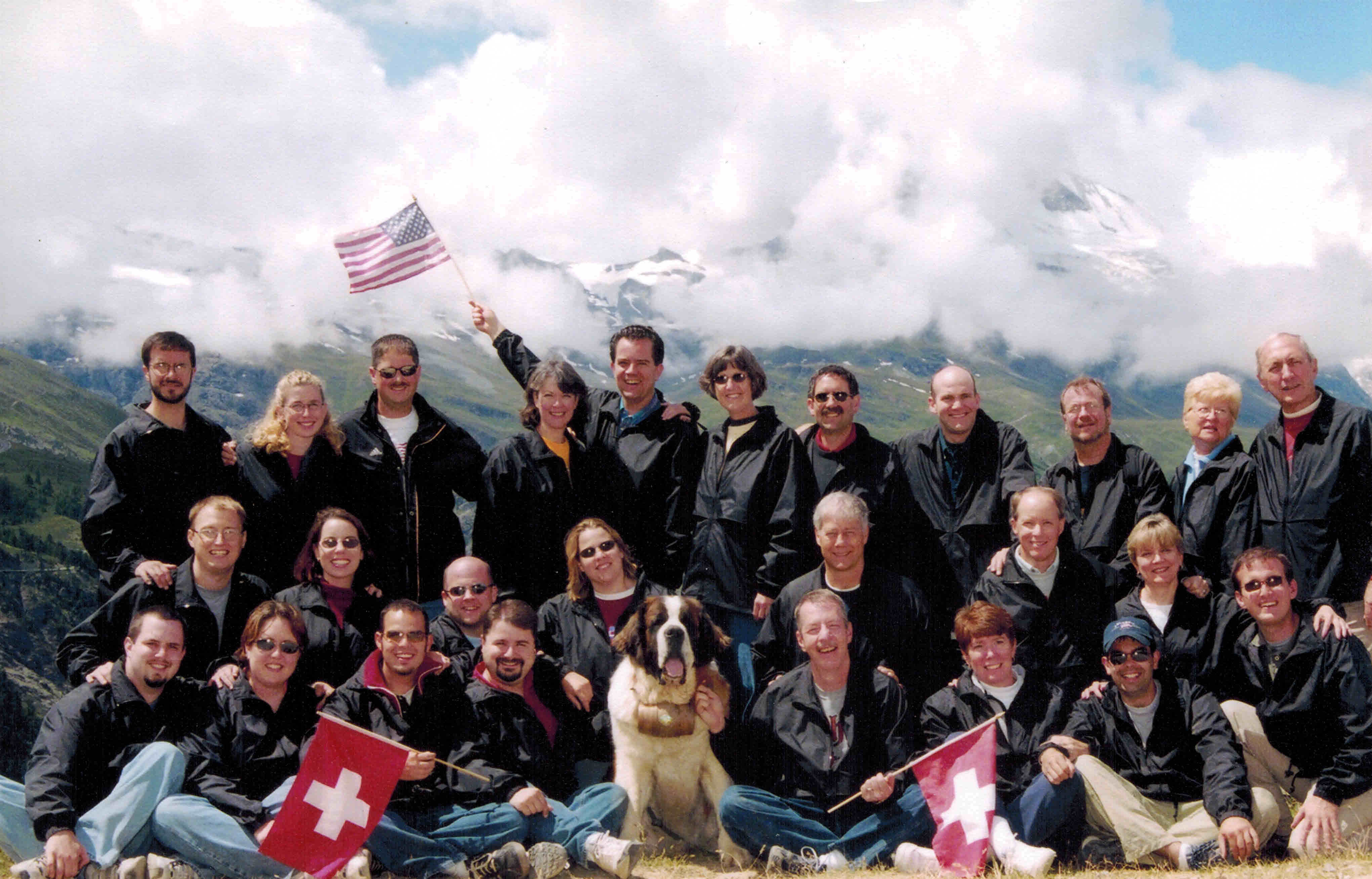  Ohio Ambassadors of Music chaperones, staff, and a rather large dog (2003) 