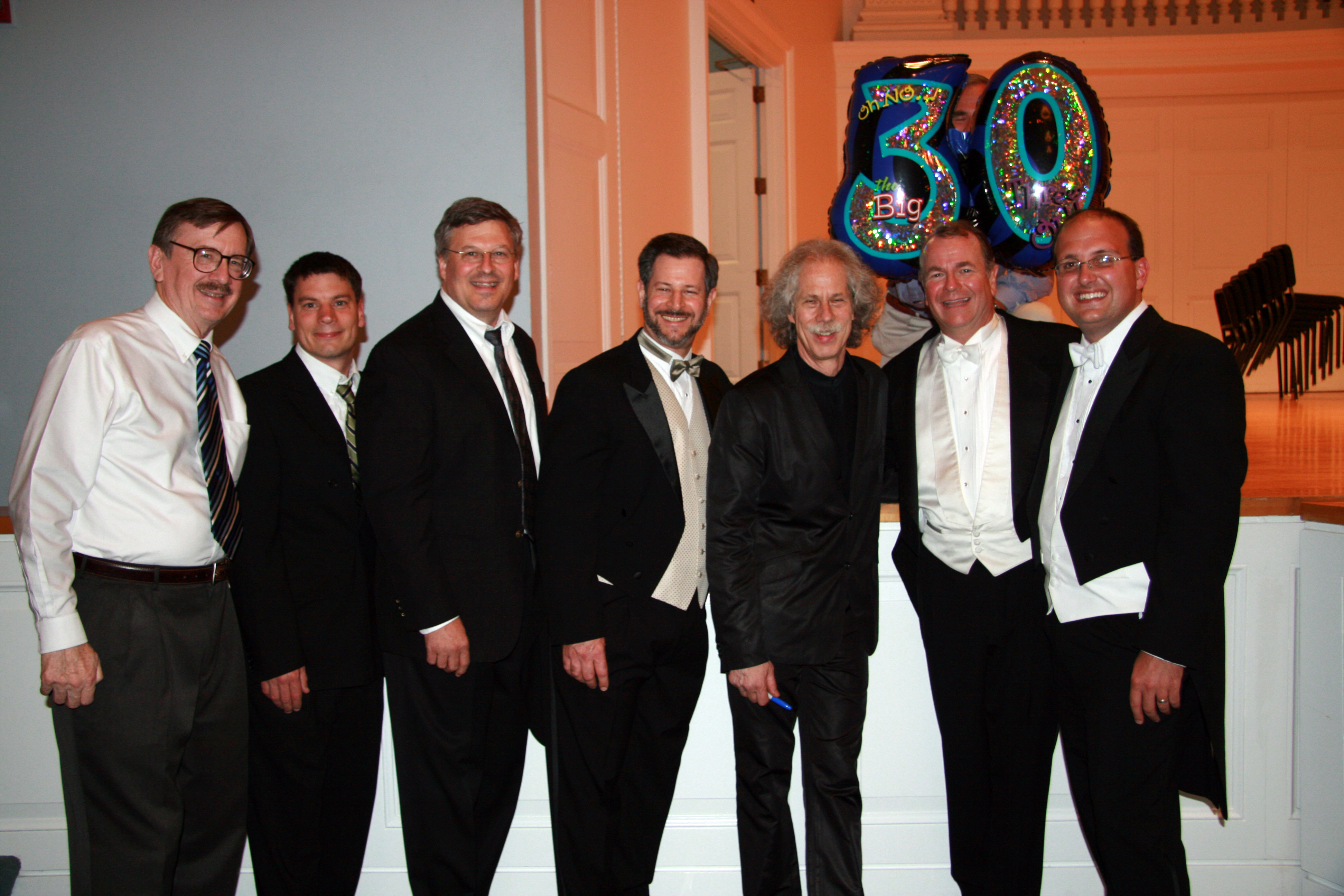  L-R: Allan Horney, Paul Johnston, Tom Birkner, Pete Friedmann, Lou Marini, Jr., Bruce Moss, Ryan Nowlin 